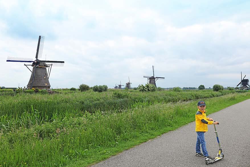 Kinderdijk with kids