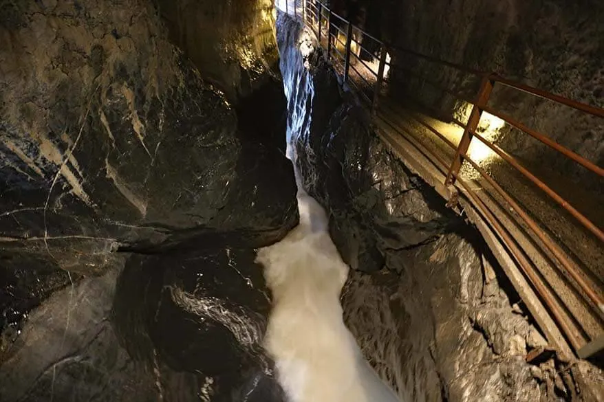 Trummelbach Falls inside the mountain