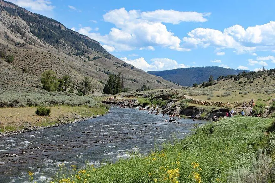 Boiling River in Yellowstone