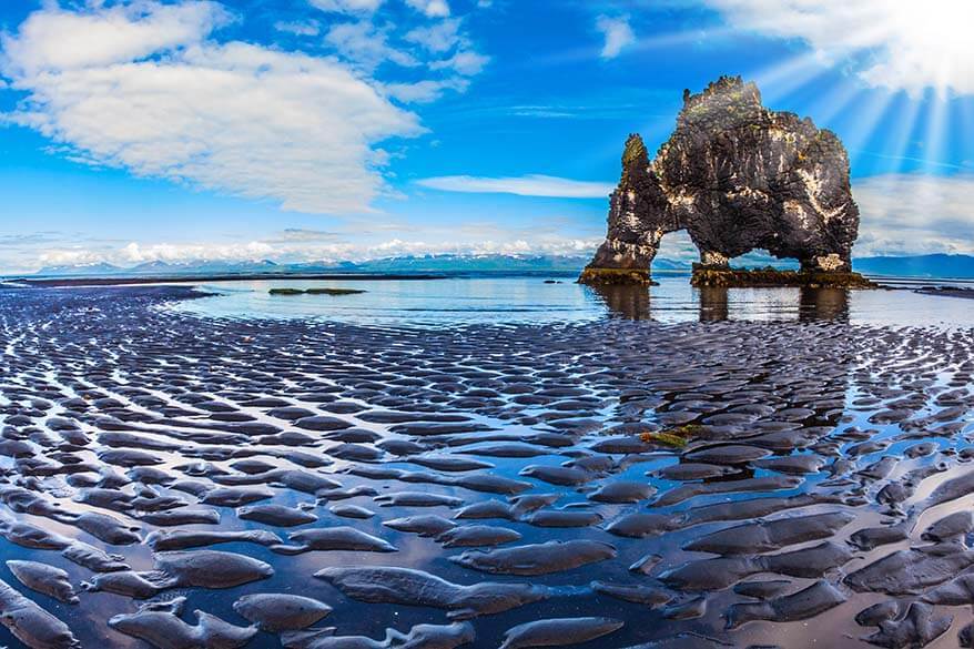 Hvitserkur at low tide