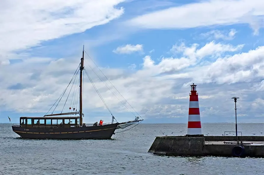 Sailing boat at Nida harbor in Lithuania