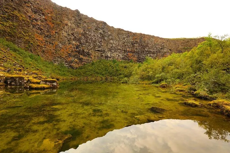 Botnstjorn Pond at Asbyrgi Canyon