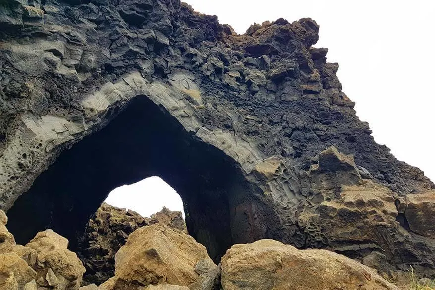 Kirkja lava formation in Dimmuborgir at Lake Myvatn