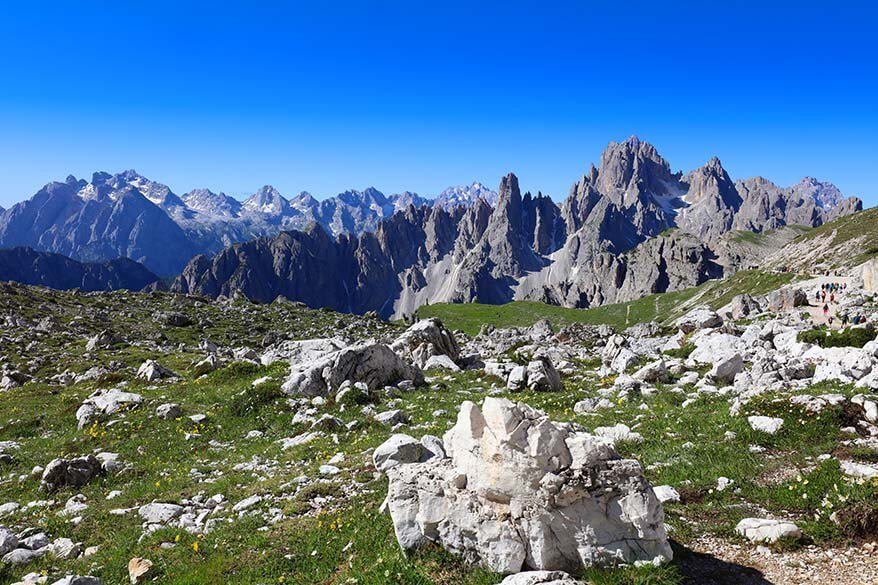 Scenery at the start of Tre Cime di Lavaredo hike