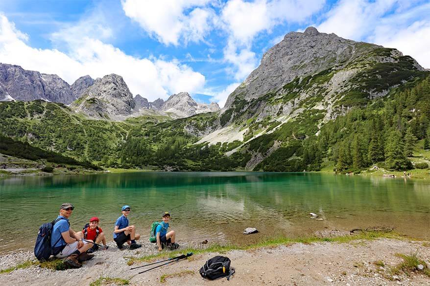 Seebensee with kids