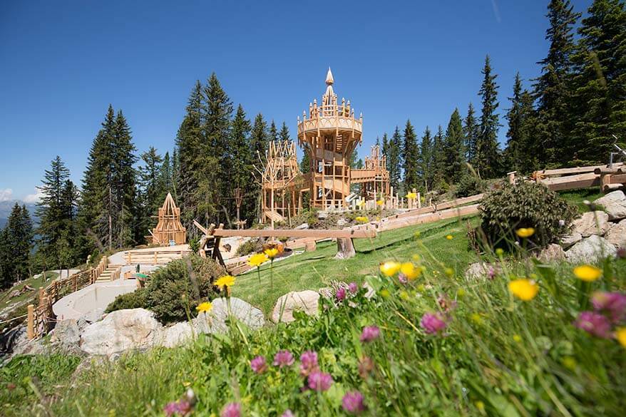 Spruce Tree Castle playground in Rosenalm, Zillertal Arena