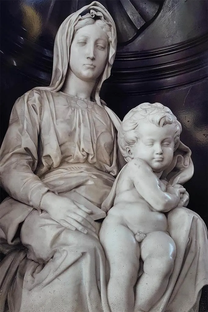 Michelangelo's Madonna and Child at the Church of Our Lady in Bruges Belgium