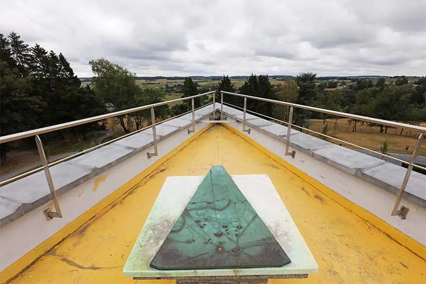 View over the battlefields near Bastogne from the top of Mardasson Memorial