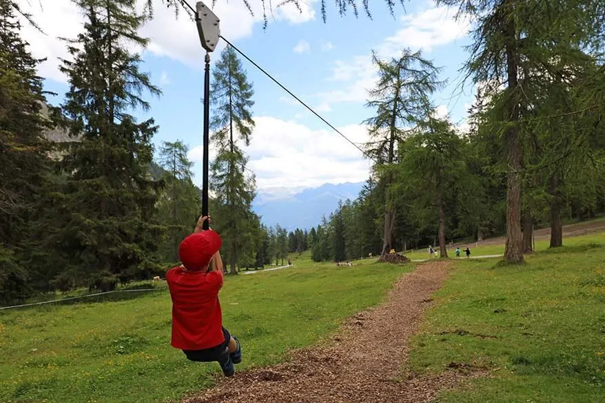 Zipline near Schlickeralm at Schlick 2000