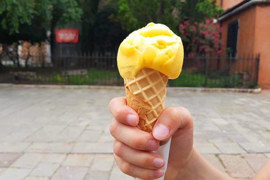 Italian gelato in Venice