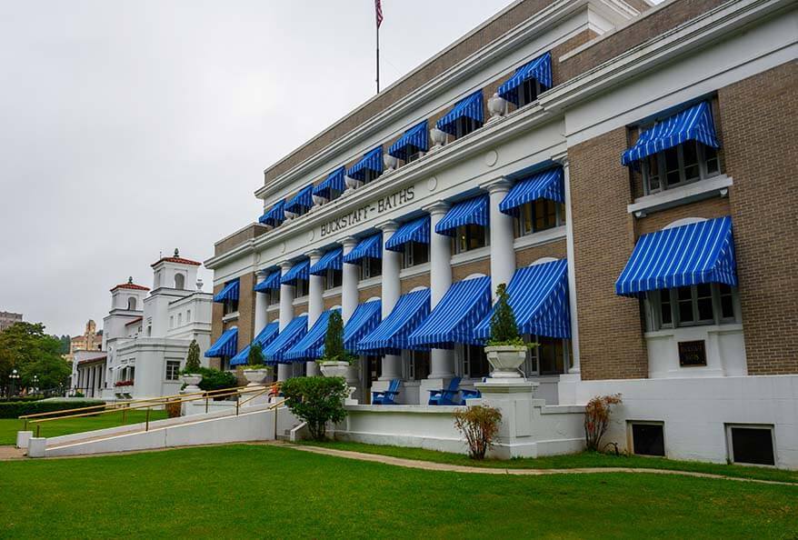 Historic bathhouses in Hot Springs National Park