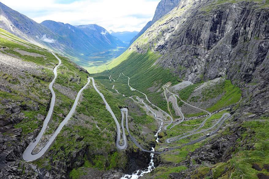 Trollstigen road in Norway