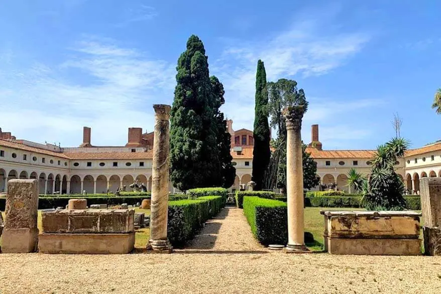 Courtyard of Palazzo Massimo alle Terme in Rome