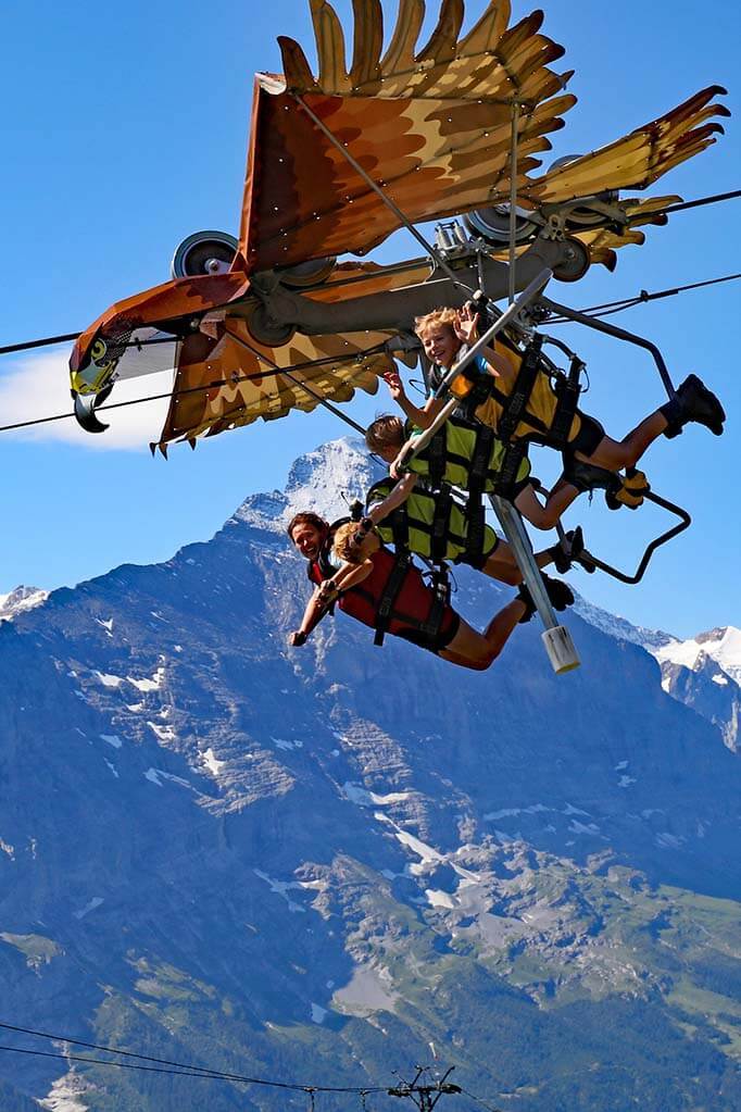 Fun travel pictures - flying on First Glider in Switzerland