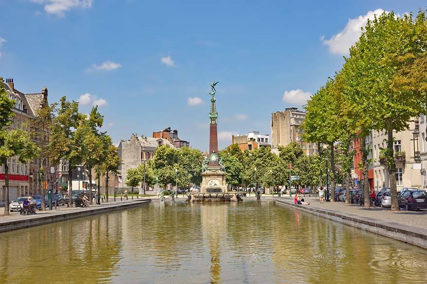 Fish Market and Saint Catherine neighborhood in Brussels