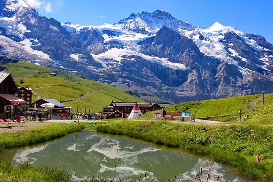 Jungfrau mountain scenery at Kleine Scheidegg in Switzerland