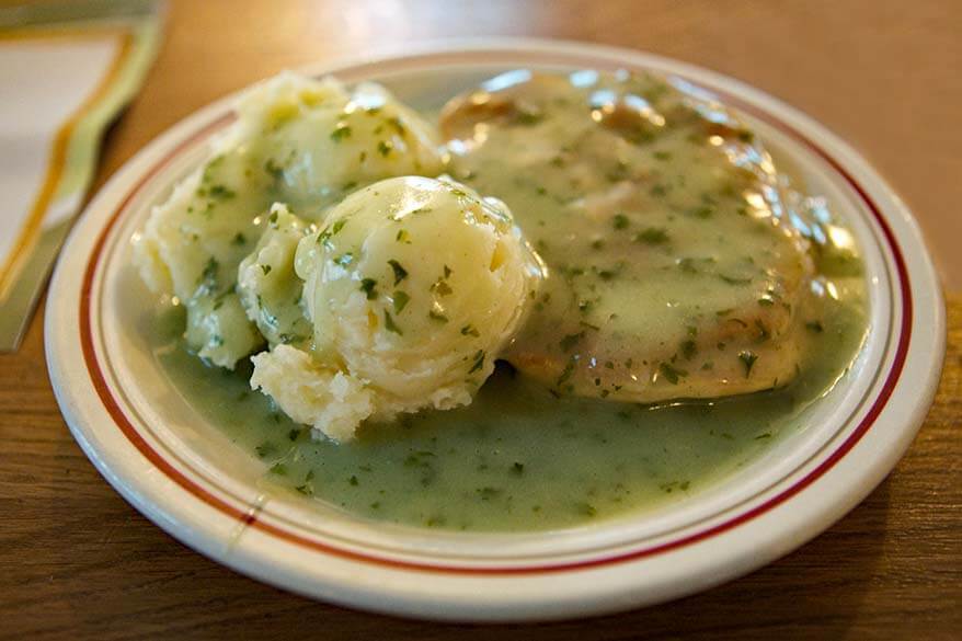 Pie Mash and Liquor - traditional London dish