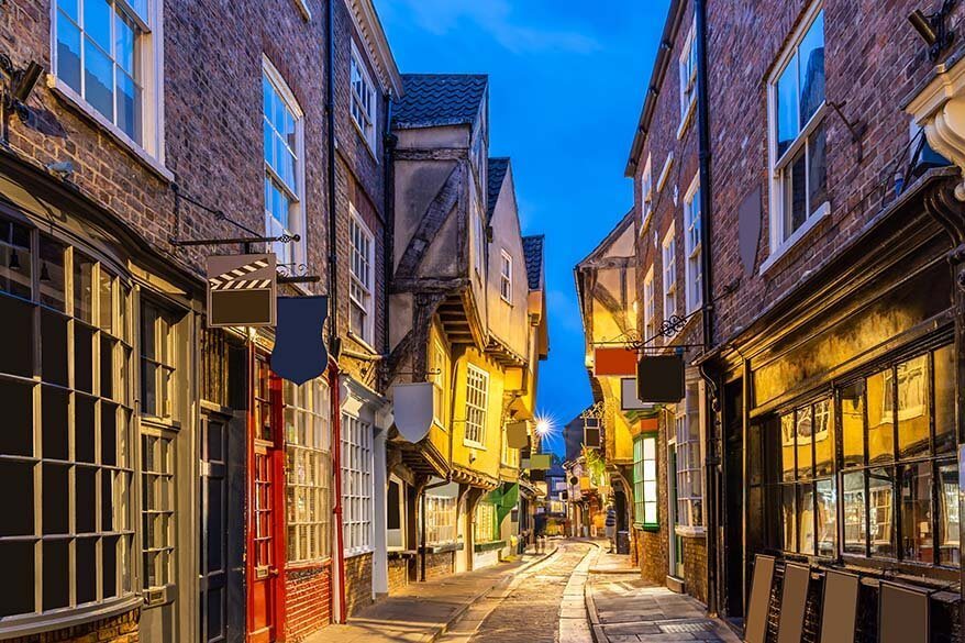 Shambles street in York city UK