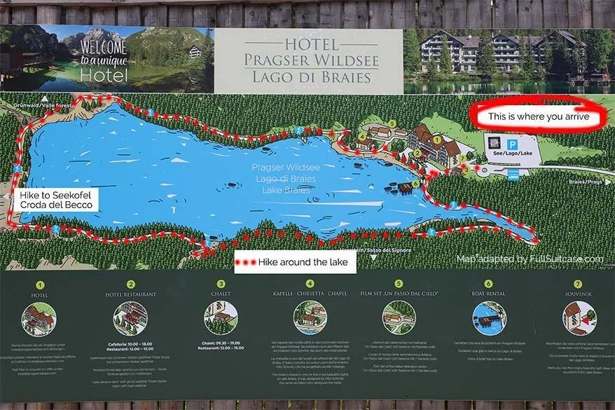 Lago di Braies map