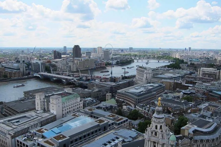 London view from St Paul's Cathedral Golden Gallery