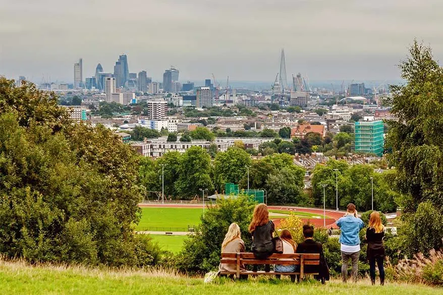 Parliament Hill Viewpoint in Hampstead Heath London