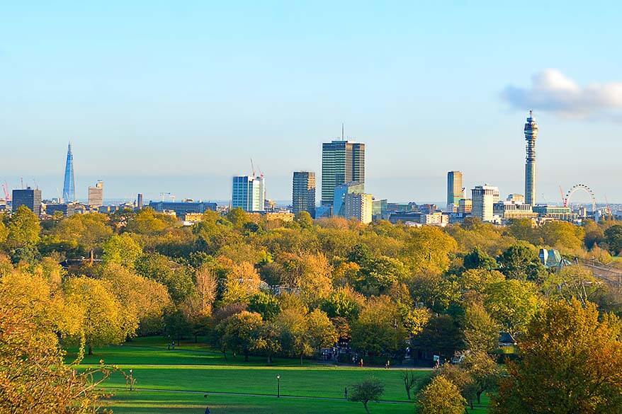 Primrose Hill views in London