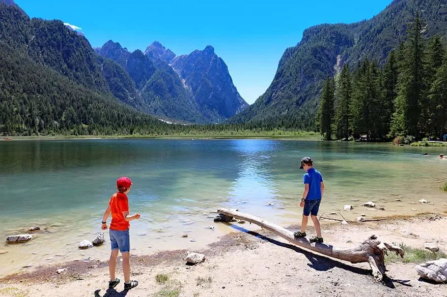 Toblacher See - Lago di Dobbiaco with kids