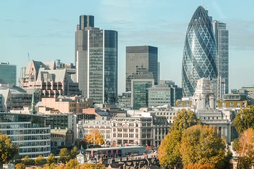 View from Tower Bridge London