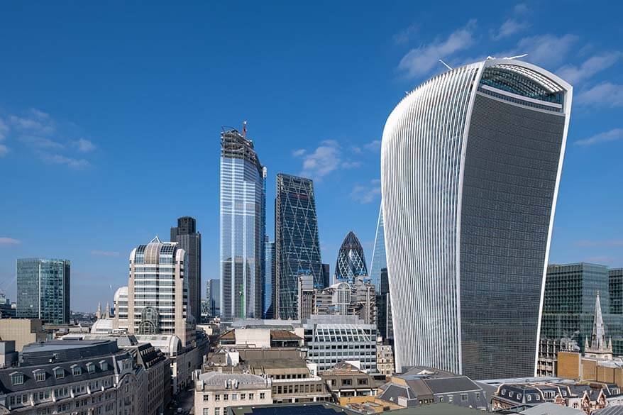 View from the top of the Monument to the Great Fire of London