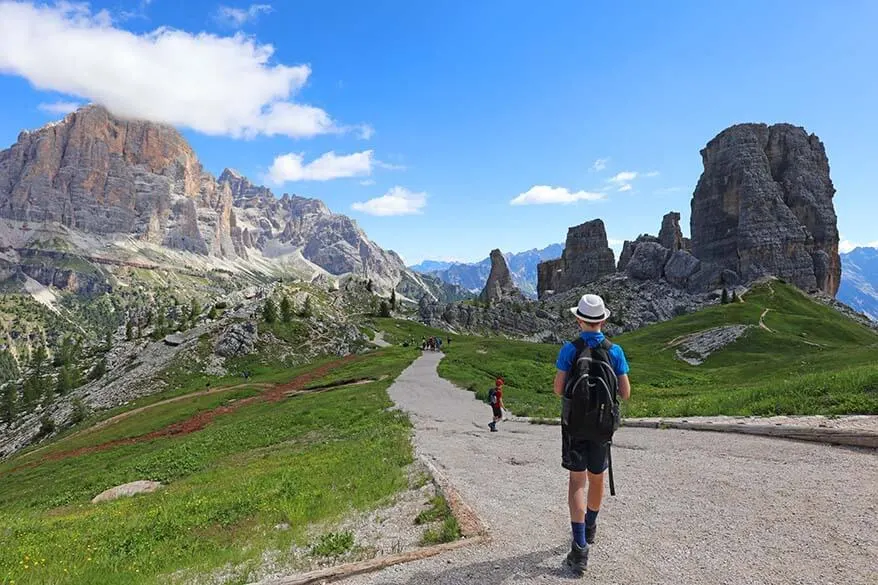 Hiking at Cinque Torri