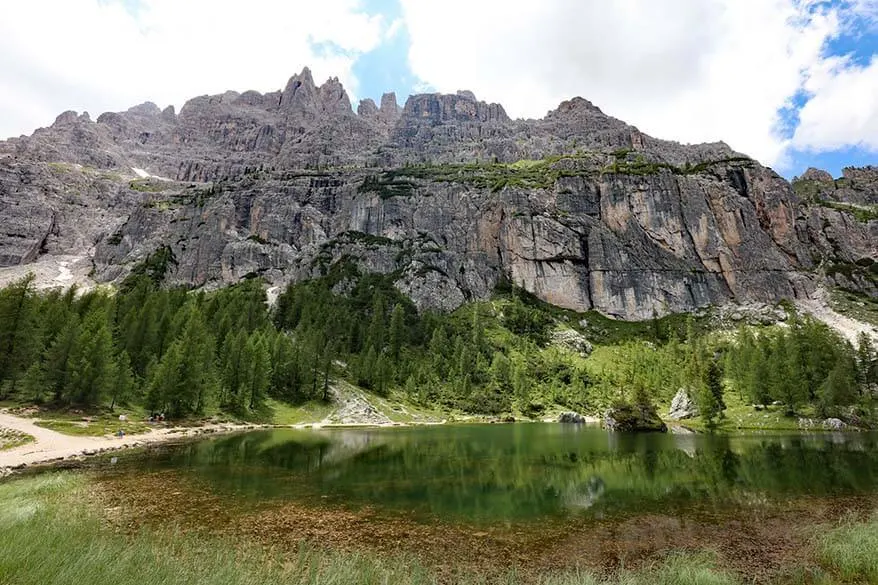 Lago Federa as seen from the east side of the lake