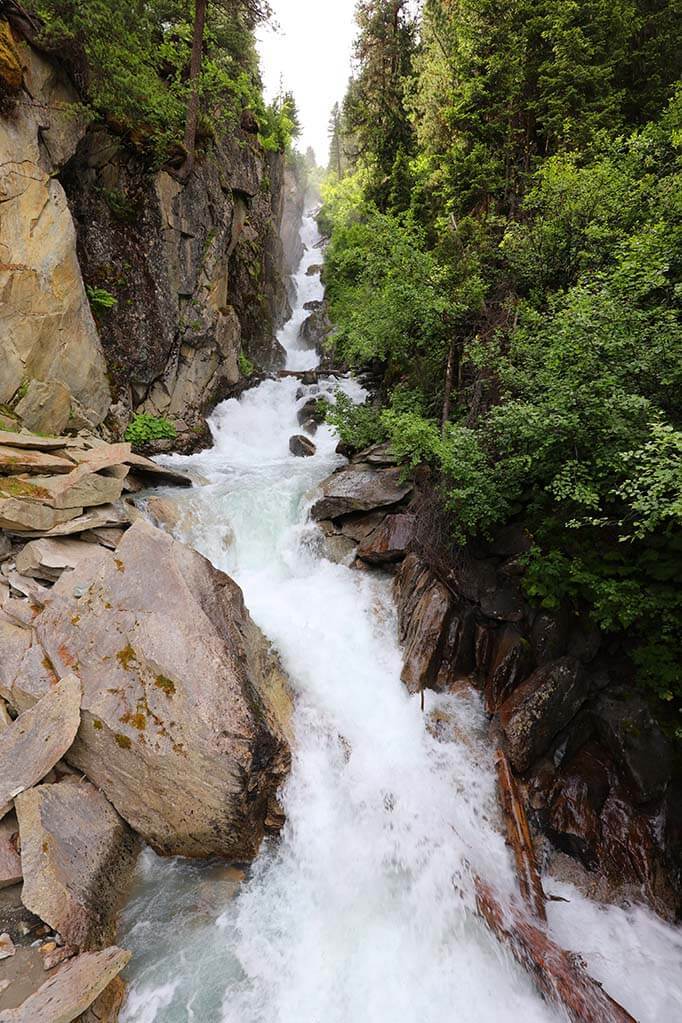 Mutterberger Gorge and Waterfall at Stubai Glacier