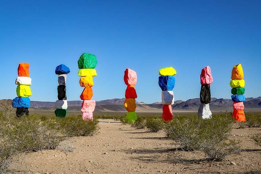 Seven Magic Mountains near Las Vegas