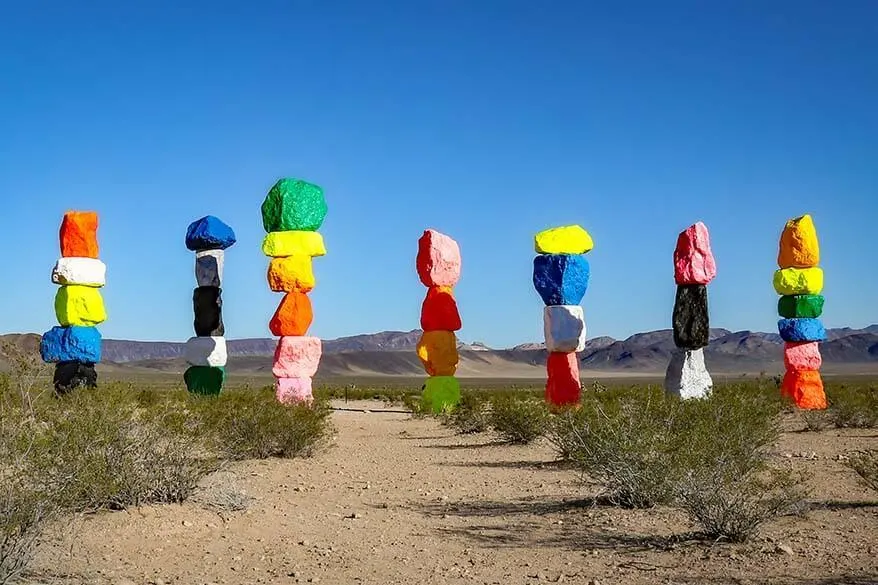 Seven Magic Mountains near Las Vegas