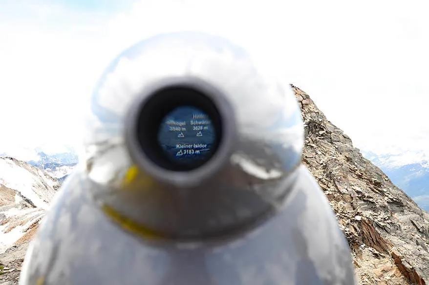 Viscope telescope, Top of Tyrol viewing platform at Stubai Glacier