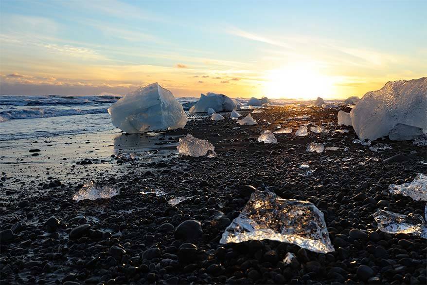 Iceland South Coast - Diamond Beach at Jokulsarlon is must see