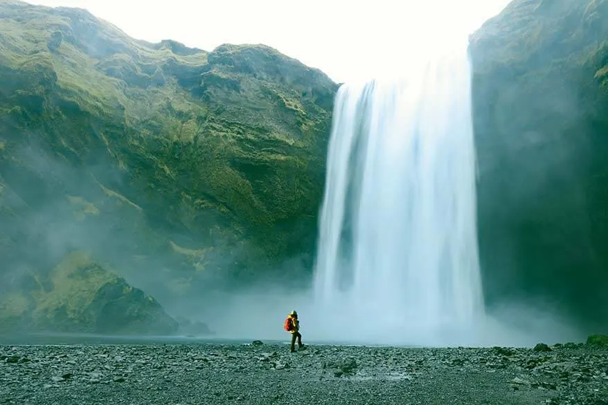 Skogafoss waterfall on the South Coast of Iceland