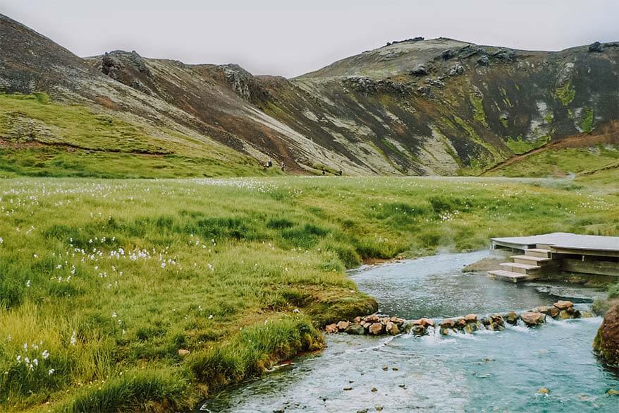 Reykjadalur Hot Springs in southern Iceland