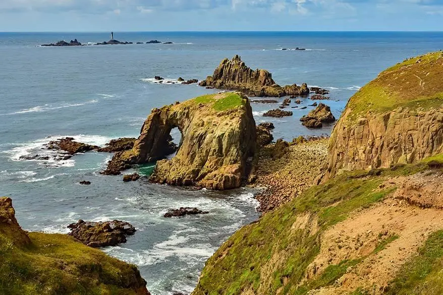 Coastal scenery at Land's End in Cornwall