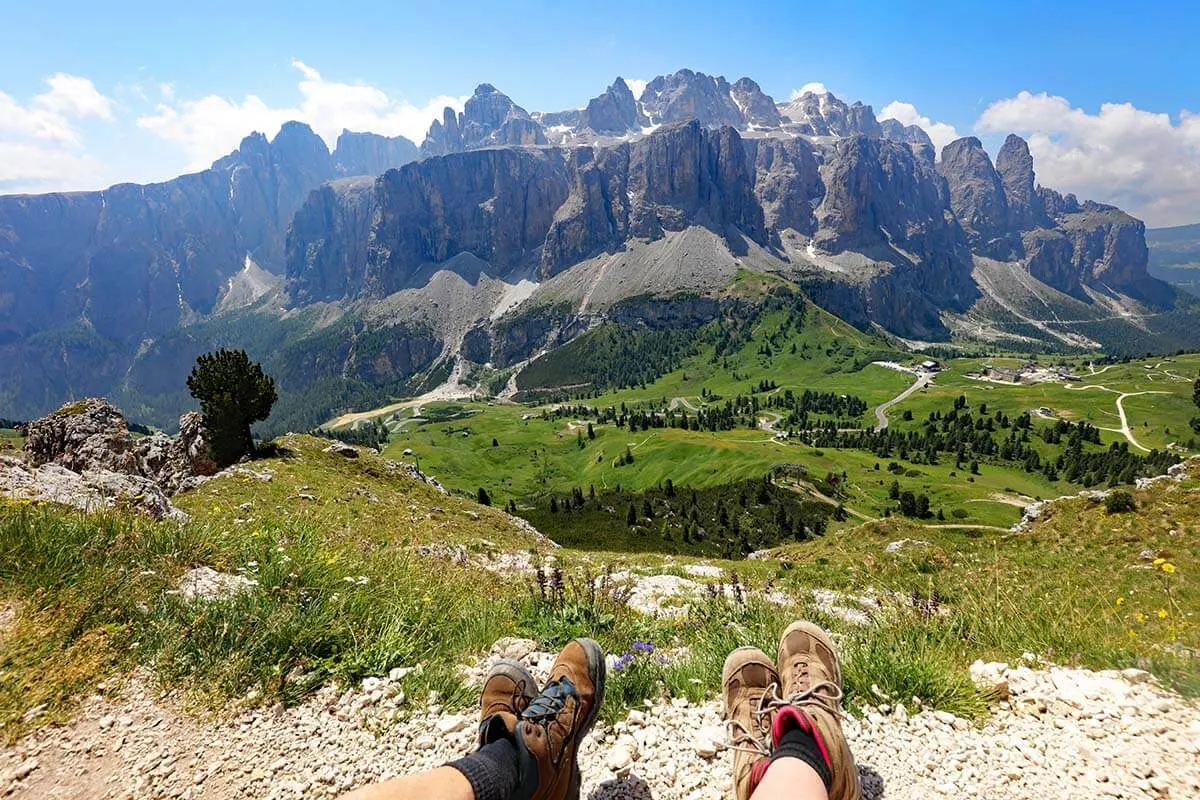 Dolomites mountain scenery in Val Gardena