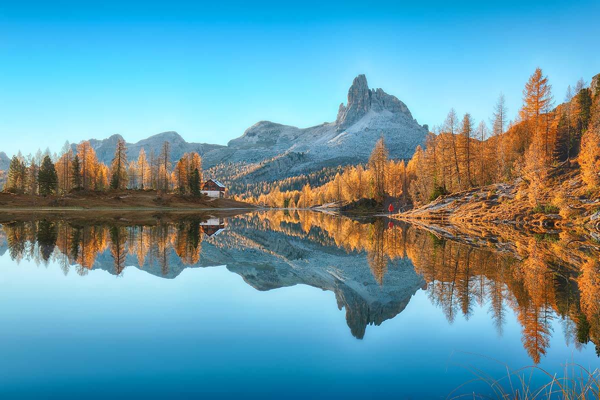 Lago Federa - one of the nicest lakes in the Dolomites Italy