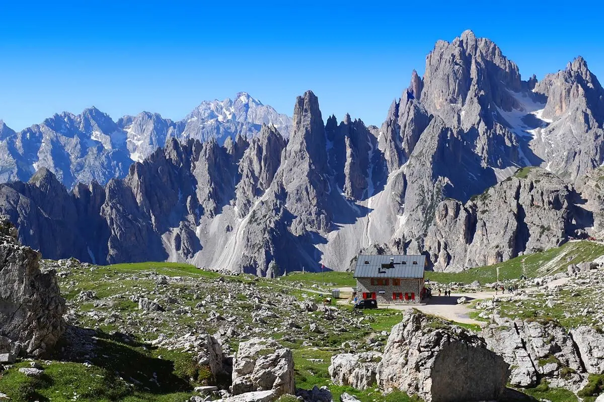 Rifugio Lavaredo in the Dolomites Italy