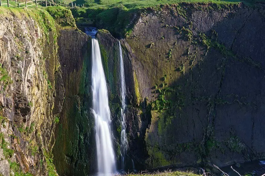 Speke's Mill Mouth Waterfall along the Cornwall Coast Path in Devon