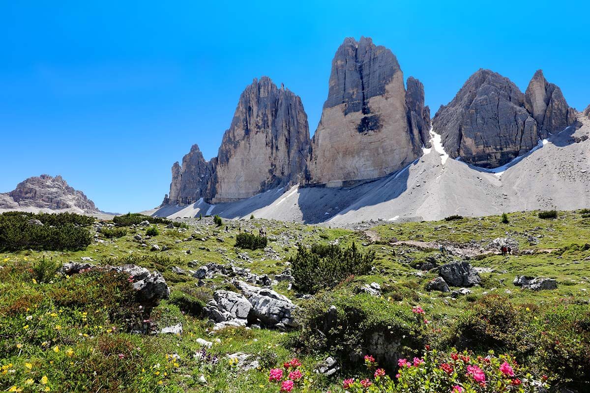 Tre Cime di Lavaredo is one of the must see places in the Dolomites Italy