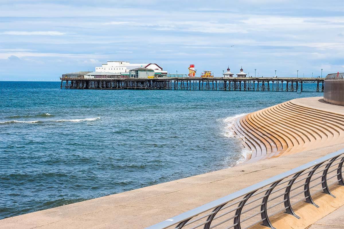 Blackpool Beach at high tide