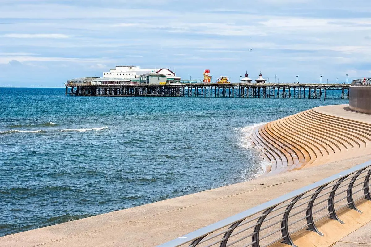 Blackpool Beach at high tide