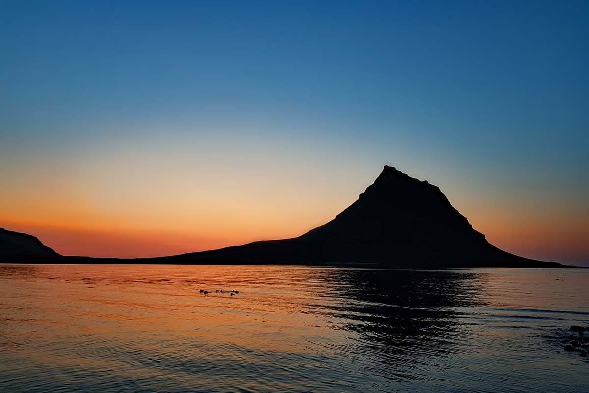 Kirkjufell mountain at sunset, Snaefellsnes Peninsula, Iceland