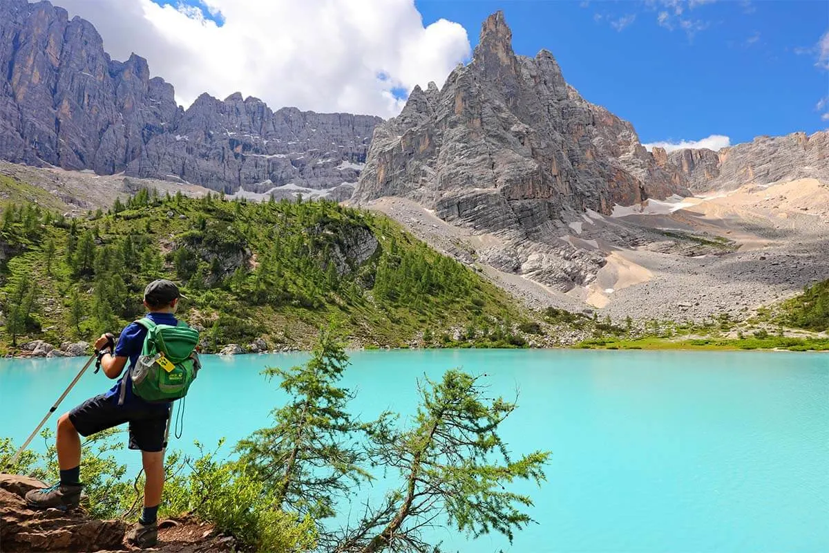 Lago di Sorapis in the Italian Dolomites