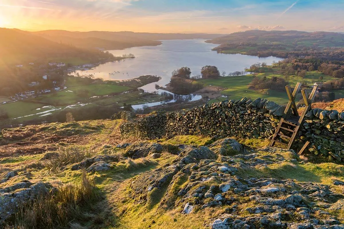 Lake Windermere in the Lake District in England