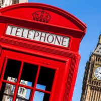 Big Ben tower and red telephone box in London